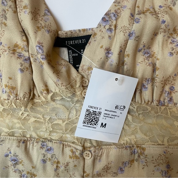 Forever 21 Floral Mini Slip Dress NWT - Picture 7 of 8